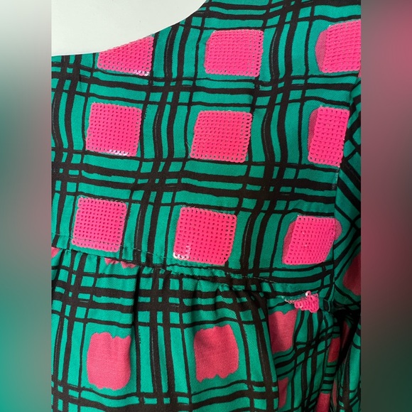 Manoush Arty Tartan SILK shift dress - Picture 9 of 15